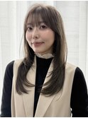ワンカールで決まるフェイスレイヤー×ぱっつん前髪　中明度