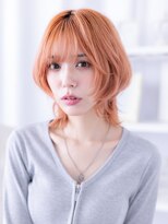 モッズヘア 上尾西口店(mod's hair)&nbsp;顔周りシャギーウルフ/ミディアムレイヤー/ハイトーンカラーg