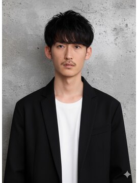 ヘアーズ ベリー 北巽店(hairs BERRY) 【モテ髪】無造作ニュアンスパーマで魅せる大人の黒髪マッシュ