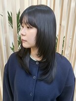 エン 稲毛(enn.) 大人ガーリー/ダークアッシュ/ミディアムレイヤーカット/稲毛