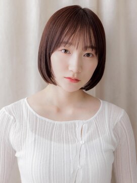 カバーヘア ブリス 北浦和(COVER HAIR bliss) 艶髪/ピンクベージュ/顎ラインボブ/小顔ボブ/透明感/艶カラーe
