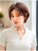 小顔見え♪大人可愛いマッシュショートボブ