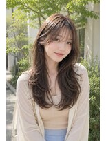 ロティー 天神(loty) ミディアム レイヤー ボブ 小顔 似合わせ 透明感カラー