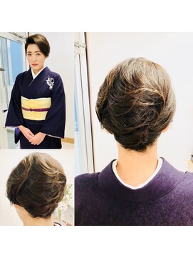 ブロッサム ヘアデザイン(blossom) 訪問着着付けと夜会巻き