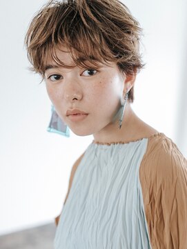 フィルムス 銀座(FILMS) レイヤーカット/デザインカラー/ウェットヘア/オリーブベージュ