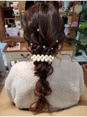 ロング×編み下ろしヘアアレンジ