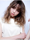 Lien☆ミディアムボブ×デザインカラー×バレイヤージュ 立川