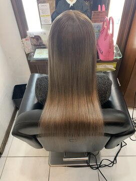 プログレスプラス ★シールエクステ ★ミルクティーアッシュ 大人可愛い 髪質改善