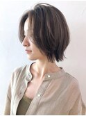 ウルフショート_カーキグレージュマッシュショート_ba340321