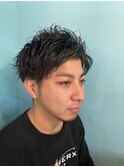 ニュアンスショート/サイドパート/パーマ*三軒茶屋駅