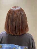 ネオリーブニコ 大井町店(Neolive Nico)&nbsp;ハイライト　テラコッタカラー　ボブ