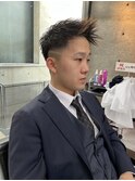短髪×アップバング×ジェットモヒカン