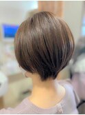 丸みショート×ナチュラルブラウン