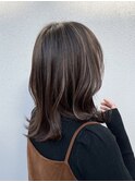 ナチュラルカラーハイライト×ミディアム