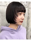 顔まわりウルフレイヤー/ボブ/地毛風カラー