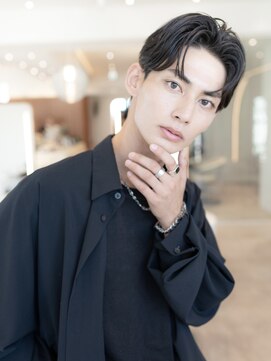 メゾンバイハバナ(maison by HAVANA) モテるメンズ波巻きツーブロック韓国風黒髪マッシュパーマウルフ