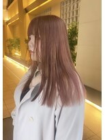 セプト 天神大名(SEPT.)&nbsp;pink beige　ピンクベージュ　ダブルカラー　ストレートヘア