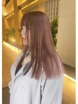 セプト 天神大名(SEPT.) pink beige　ピンクベージュ　ダブルカラー　ストレートヘア