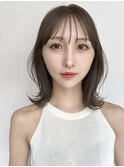 ボブ/レイヤーカット/髪質改善/ウェットヘア/オリーブベージュ