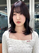 ガーデンヨコハマ(GARDEN YOKOHAMA) 韓国風似合わせカットミディアムチェリーブラウンイメチェン美髪