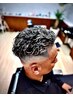 ホワイトメッシュ＋パーマ