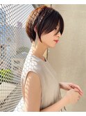 メルティカラー似合わせカットウェーブミディアムショートボブ