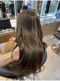 グレージュ/小顔カット/透明感/韓国風/レイヤーカット/ハッシュ