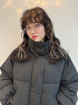 ギグスダブル 栄久屋大通店(gigs double)&nbsp;デザインハイライトカラー×パーマ