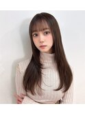 ショコラブラウン 髪質改善ストレート 内巻き 顔回りカット YUKI