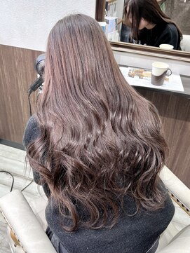 ベルヘアーデザイン 堺東(Belle hair Design) レイヤーカットイルミナカラーオリーブグレージュ韓国風堺東