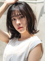 エミュ 表参道 青山(emu)&nbsp;フェイスレイヤー×くびれパーマのマッシュレイヤーミディアム