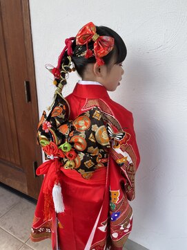 七五三　ヘア＆メイク　着付け　7歳