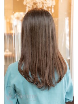 ♪オリーブグレー小顔レイヤーカットクラゲヘアーココアベージュ