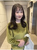 20代30代40代くせ毛風パーマ小顔カットレイヤーロング