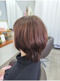 ツヤ髪カラー＆お手入れ楽ちんミディアムボブ