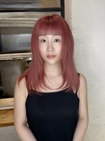 ヘアサロン エフ 渋谷(F)&nbsp;#コーラルピンク#レイヤーカット