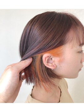 ヘアーアンドメイク ドレス(DRESS) イヤリングカラー　オレンジ