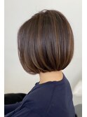 軽さだした大人可愛いボブ×オイルカラー