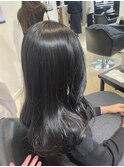 黒髪ふんわりカール　髪質改善