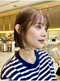 【修】20代30代40代◎透明感カラー×韓国切りぱなしボブ