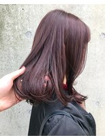 アクアオモテサンドウ(ACQUA omotesando)&nbsp;▲ブリーチなしピンクラベンダーブラウン艶カラーロブヘア