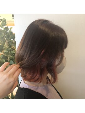 エルムトウキョウ(ELM Tokyo) オレンジピンクのインナーカラー☆