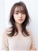 20代30代/大人かわいい/前髪/逆三角/レイヤーカット/小顔/くびれ