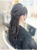 ハーフアップ