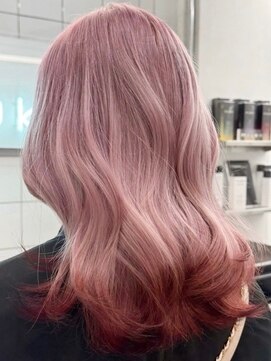 ウィコ 新宿(WICO) ホワイトピンク×エンドカラー[新宿駅/美髪/ピンクブラウン]