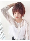 20代30代40代　ふんわり大人ショートボブレイヤースタイル