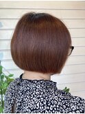 30代40代大人可愛いマッシュボブ＊秋色ショコラブラウン