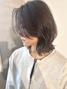 ジャム(Jam) 切りっぱなしレイヤーと赤みの無いブラウン【藺草】