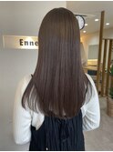 寒色ベージュ × ロング