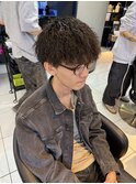 メンズマッシュ×ツイストスパイラルパーマ メンズパーマ 眉毛